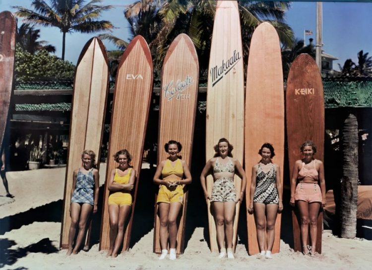 Retro Beach Reverie: Vibrant Snapshots from Days Gone By