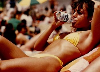 Retro Beach Reverie: Vibrant Snapshots from Days Gone By