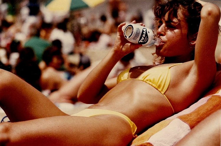 Retro Beach Reverie: Vibrant Snapshots from Days Gone By